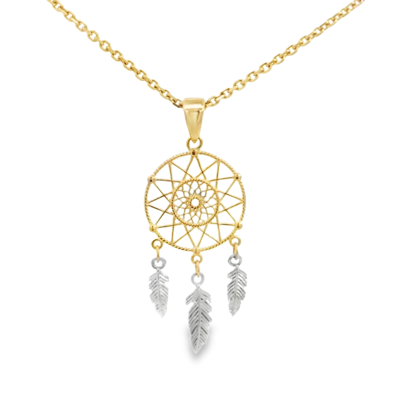 14 KARAT CHARM  2TONE DREAM CATCHER