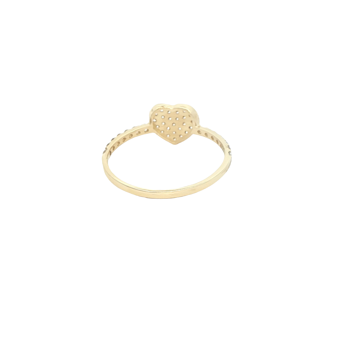 14 KARAT RING SIZE 8.25 WEIGHT: 1.4G : CZ HEART CL