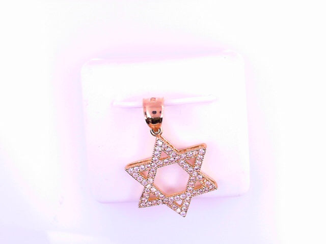 PENDANT 14K 2.2G STAR CZ STAR OF DAVID