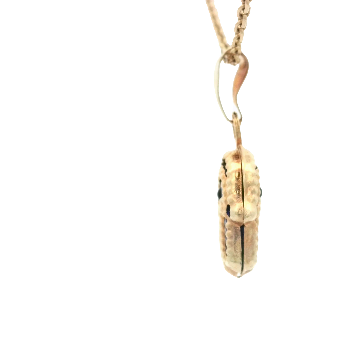 14 KARAT DIAMOND CUT CHARM JESUS CROSS CIRCLE BACK