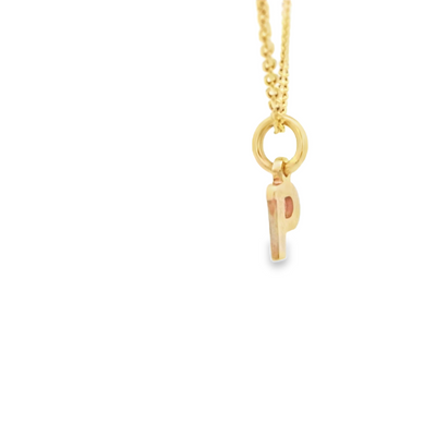 PENDANT 14K LETTER P LTR P TINY
