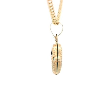 PENDANT 14K HANSMA EVIL BLUE MILIGRAIN