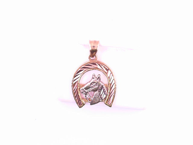 PENDANT 10K 2.2G HORSE 3TONE