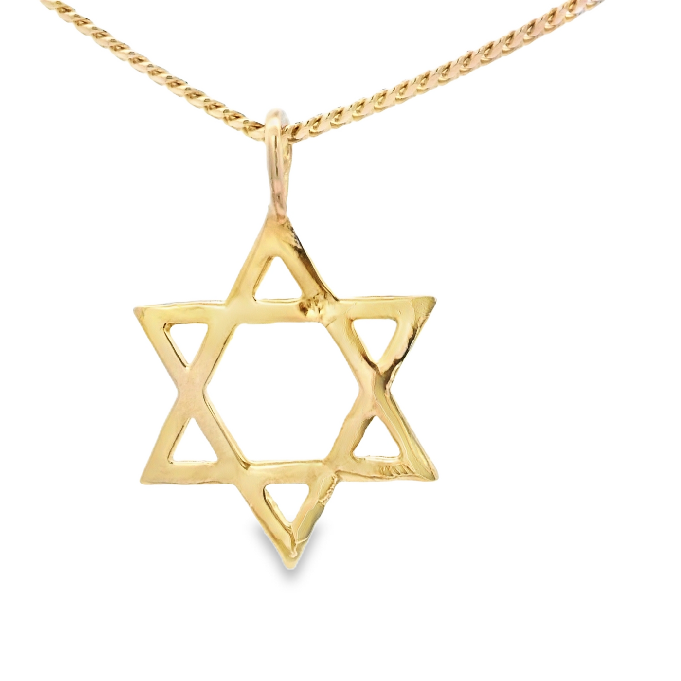 PENDANT 14KP STAR OF DAVID DC