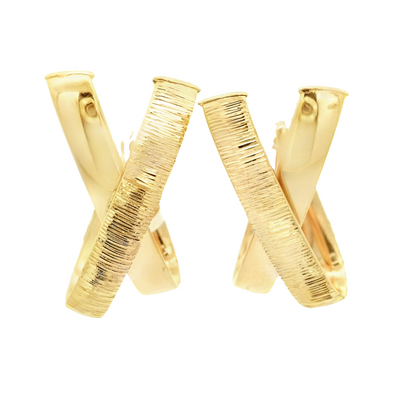 14K X DC POLISHED EARRINGS