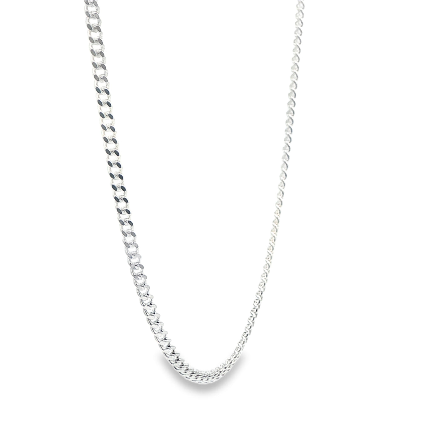 STERLING SILVER CUBAN MIAMI CHAIN LENGTH: 22 1.9MM