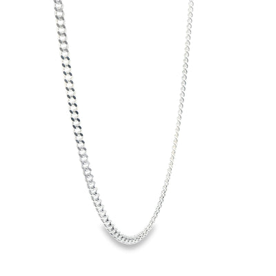 STERLING SILVER CUBAN MIAMI CHAIN LENGTH: 22 1.9MM