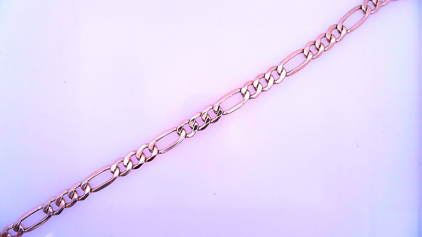 18 KARAT FIGARO BRACELET LENGTH 8 WEIGHT: 5.8 : 6M