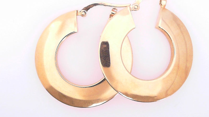 EARRINGS 14 KARAT SMALL HOOP EARRINGS WEIGHT: 3.3G