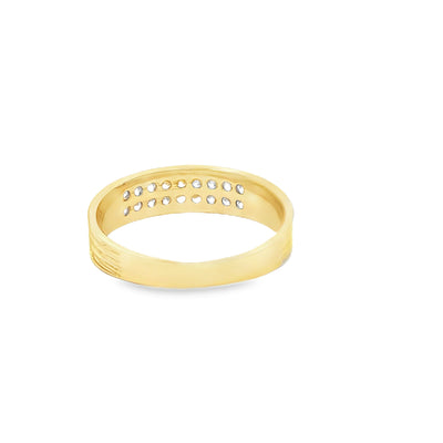 14 KARAT RING SIZE 10 WEIGHT: 3.6G : 5.7MM CZ 2 RO