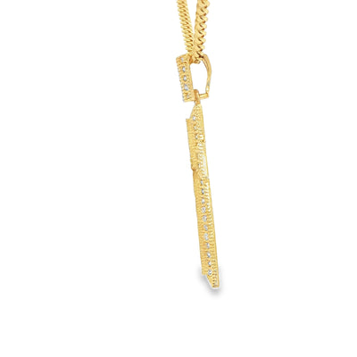 14 KARAT DIAMOND CUT CHARM WEIGHT: 3.2G : CZ DC CR