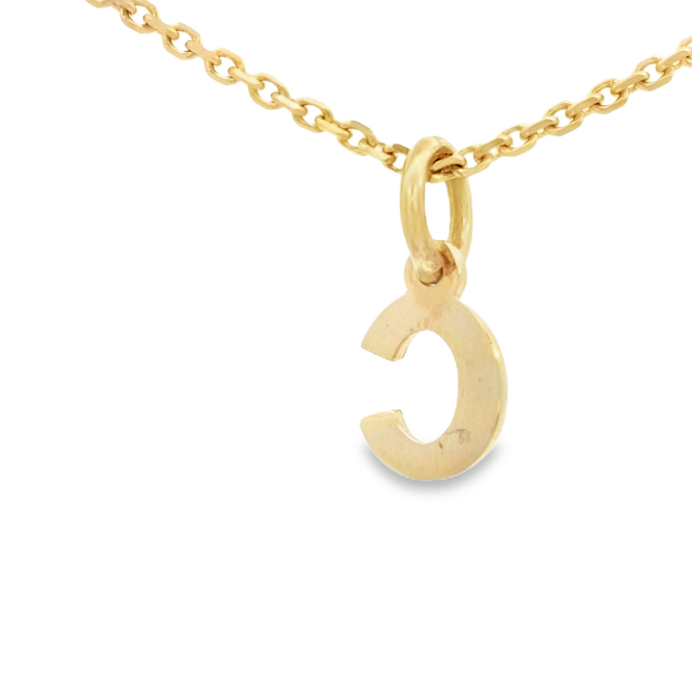 PENDANT 14K LETTER C TINY
