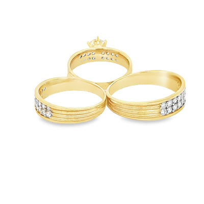 14 KARAT RING SIZE 7.5 WEIGHT: 2.8G : 4.8MM CZ 2 R