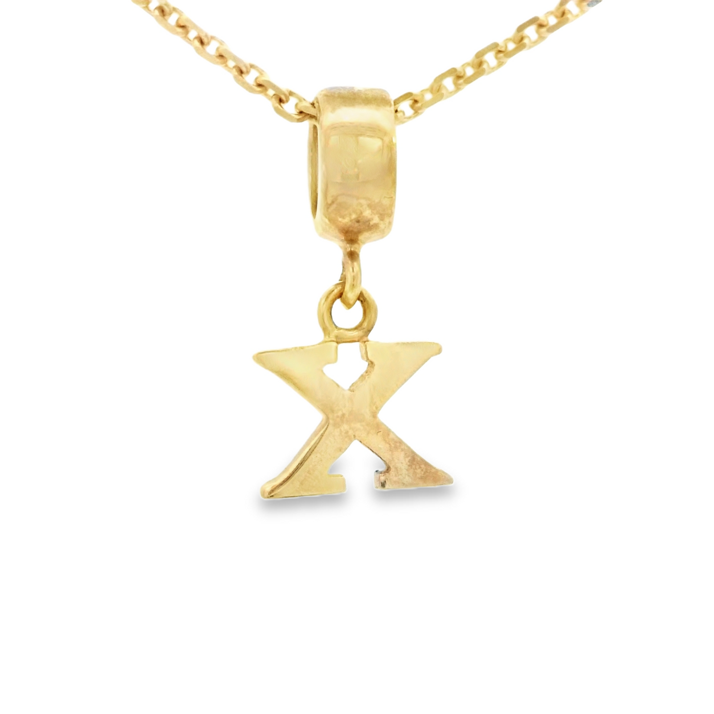 PENDANT 14K X Letter BailRing