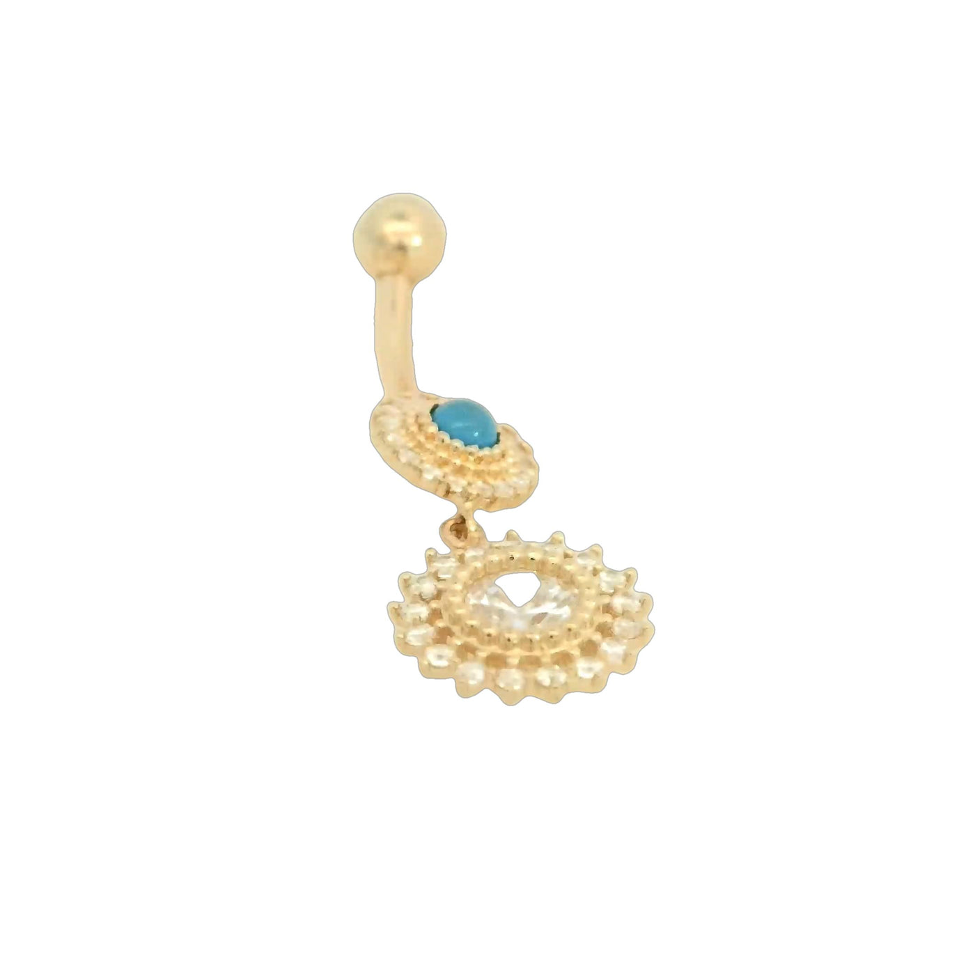 PIERCING 14KE 1.7GCZ CLEAR TURQUEZA