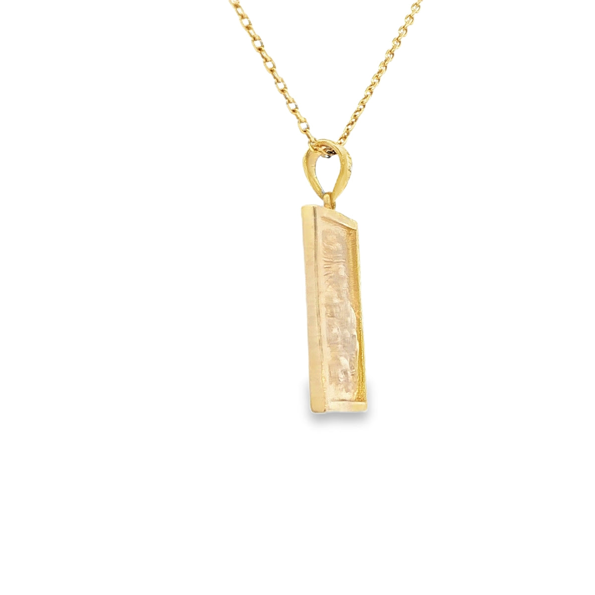 PENDANT 14K 3.4G JESUS FACE JESUS FACE SQ PLAQUE
