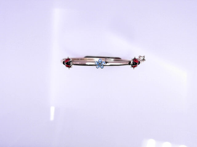 14KB 3.9G KID BANGLE ENAMEL LADY BUG FLOWER