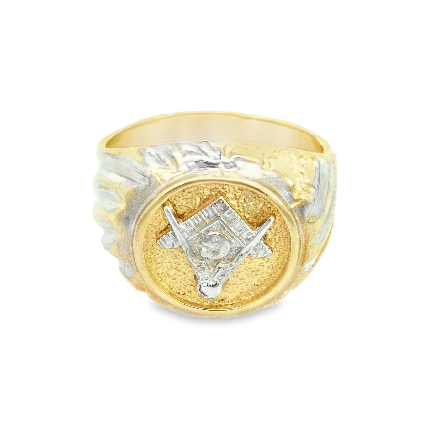 14KR Two tone Mason Ring