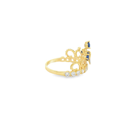 14 KARAT RING SIZE 7 WEIGHT: 2.5G : CZ QUINCE 15 C