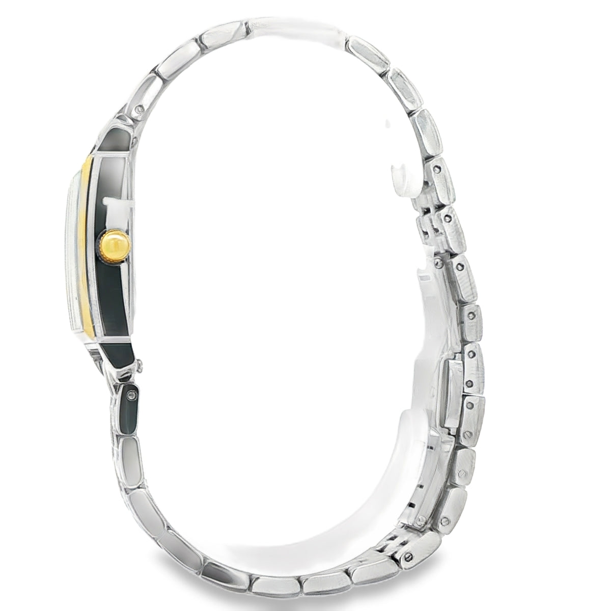 BULOVA TWO TONE DEPLOYMENT SQUARE WHITE FACE