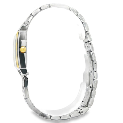 BULOVA TWO TONE DEPLOYMENT SQUARE WHITE FACE