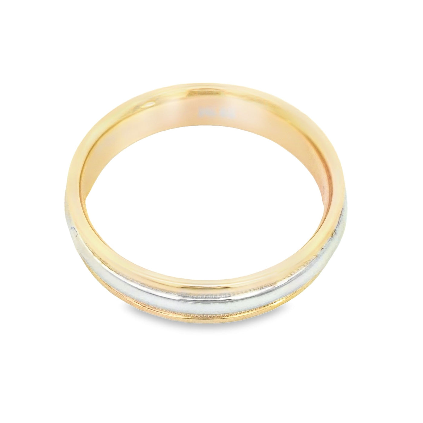 14KR Band Two-tone Miligrain Ring