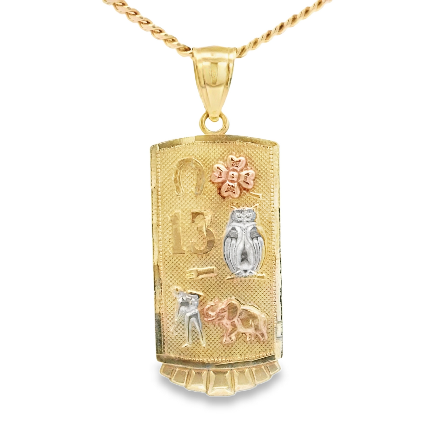 14 KARAT DIAMOND CUT CHARM WEIGHT: 1.5G : JESUS CR