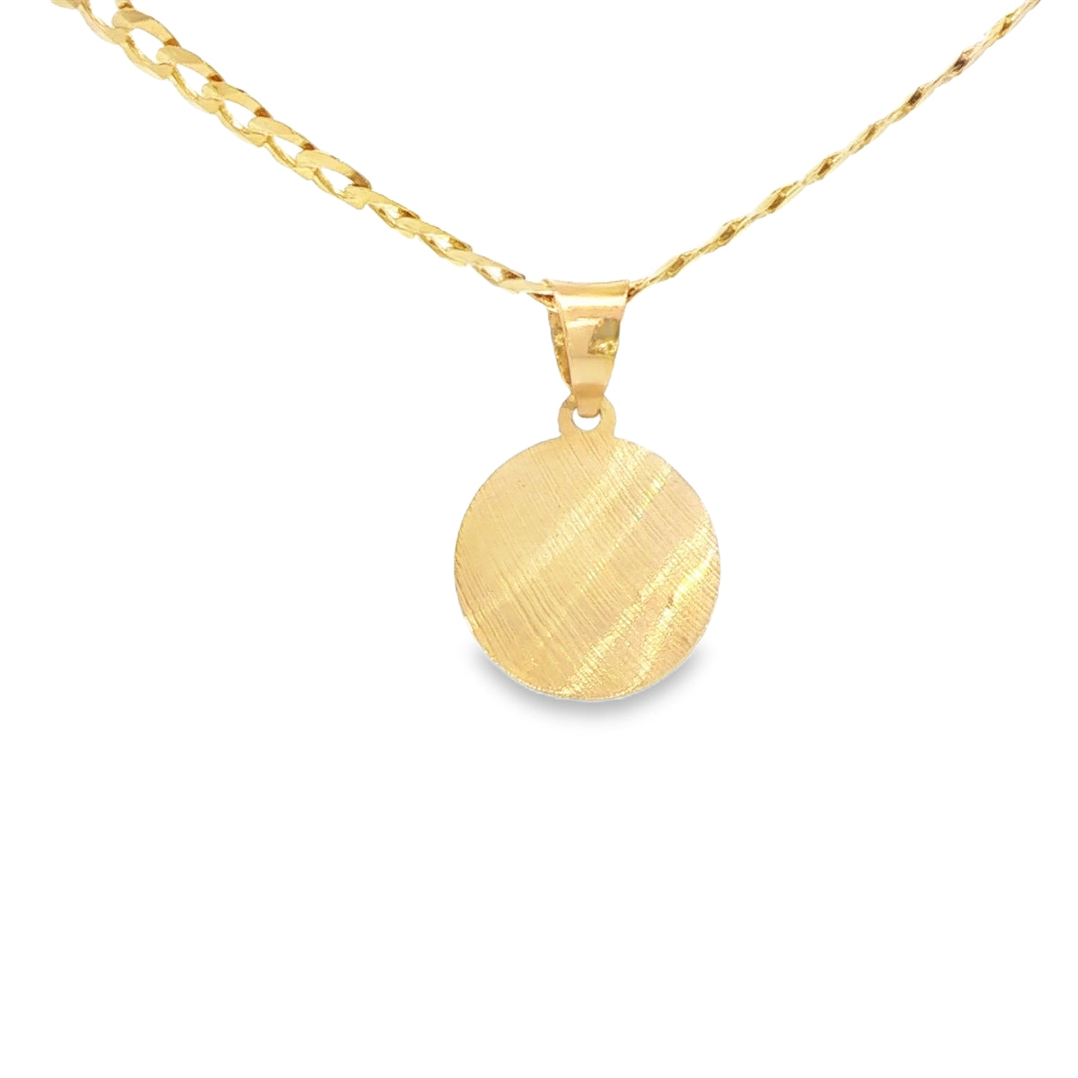 PENDANT 14K JESUS DC ROUND 3TONE