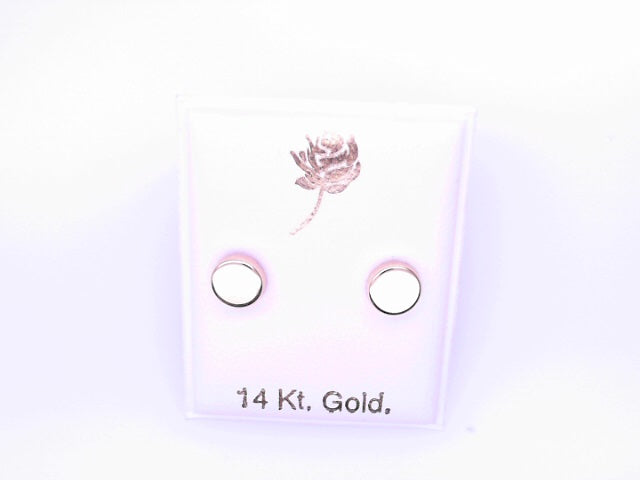 14 KARAT STUD EARRINGS WEIGHT: 0.8G : 5MM CZ CLEAR