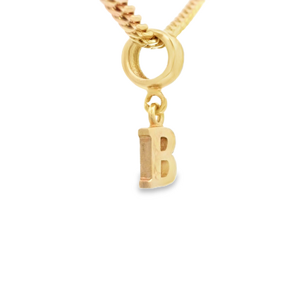 PENDANT 14K B Letter BailRing