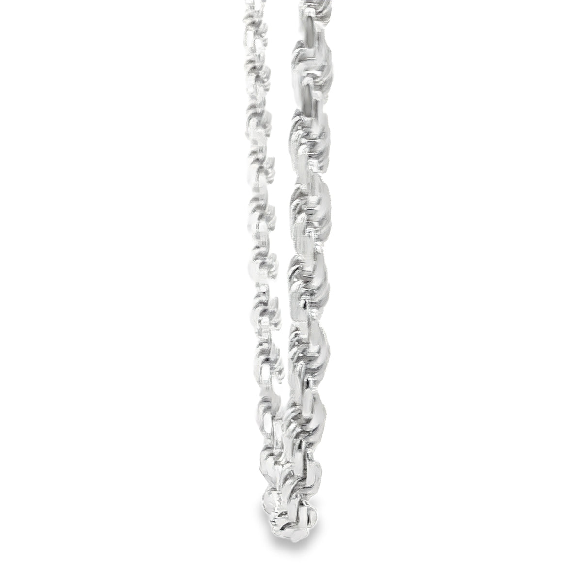 STERLING SILVER ROPE CHAIN LENGTH: 24 5MM