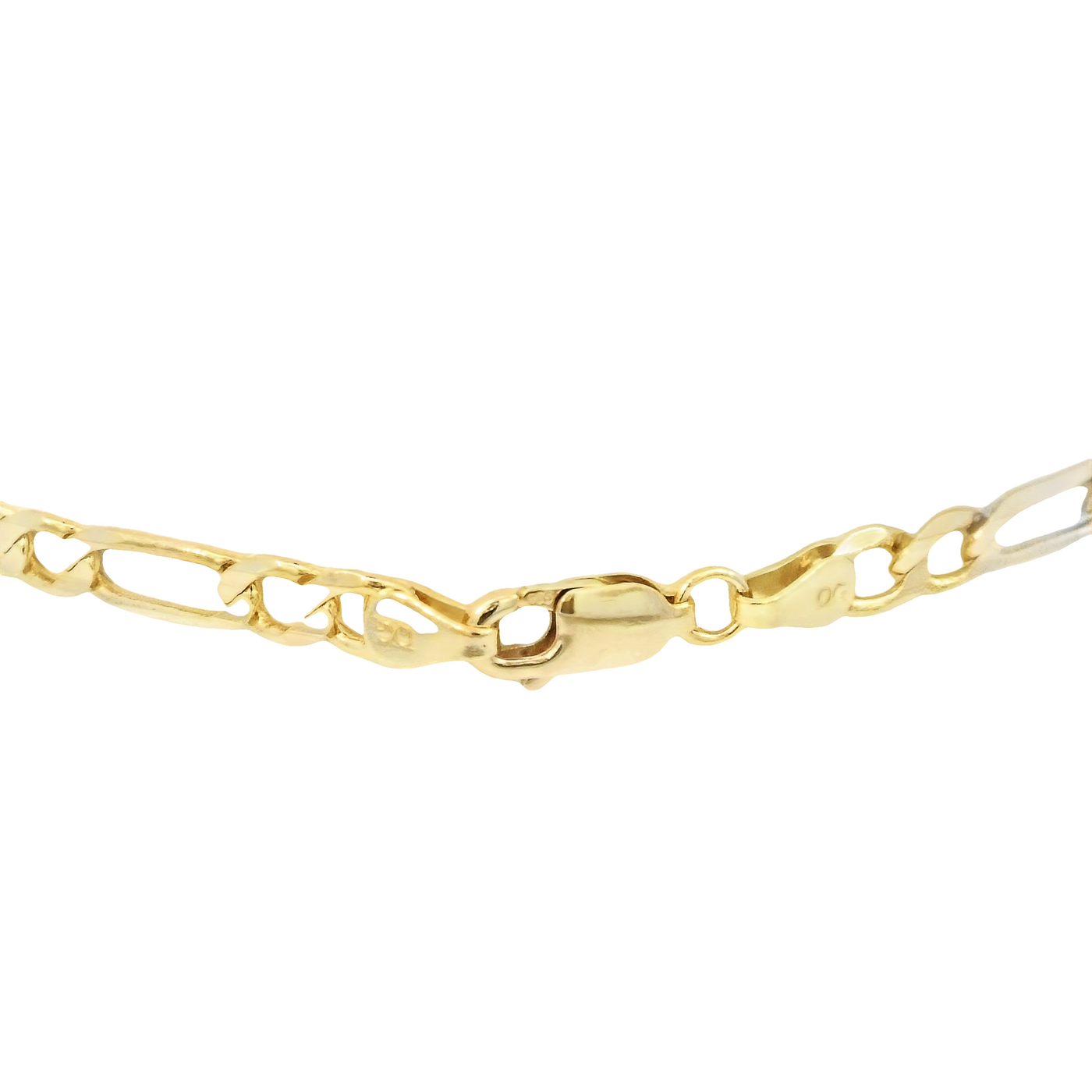 14K Figaro ID Bracelet 7"