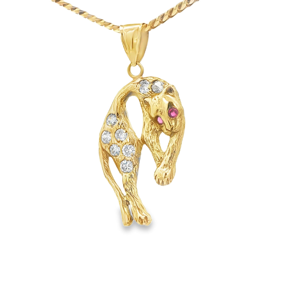 14K  PENDENT 4.3G CAT CZ