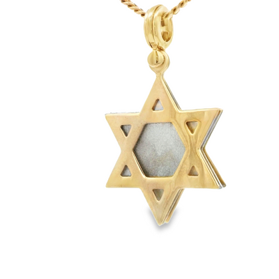 14K PENDANT 4.5G STAR DAVID 2TONE OM 3 SLIDERS