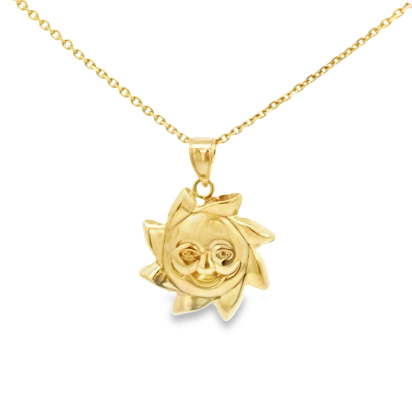 PENDANT 14K PENDANT SUN WITH FACE