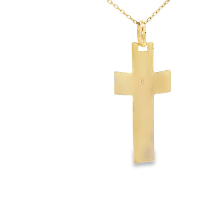 14 KARAT CHARM WEIGHT: 2.8G : CRUCIFIX CROSS STARB