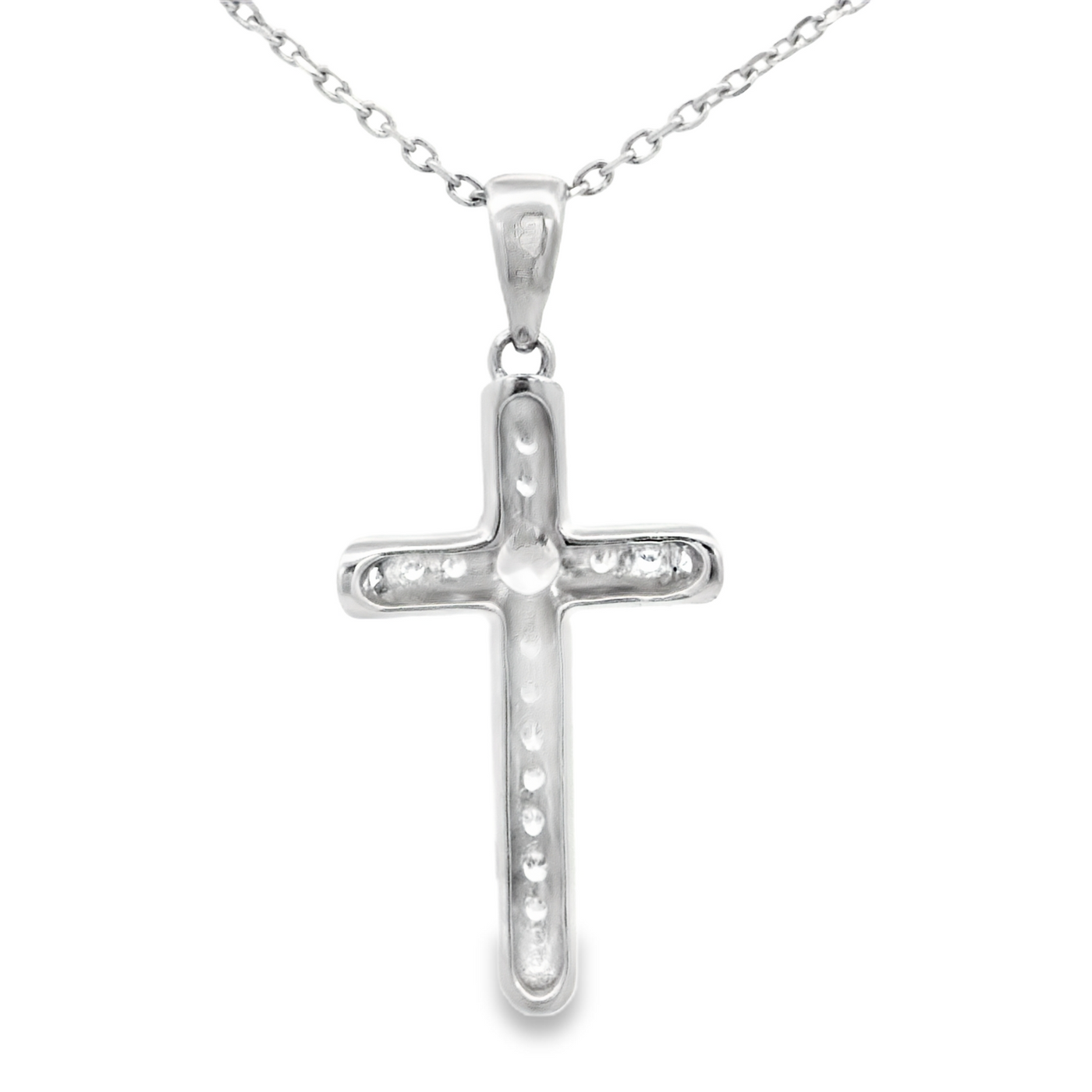 14K PENDENT WHITE 2.9G  CROSS XZ