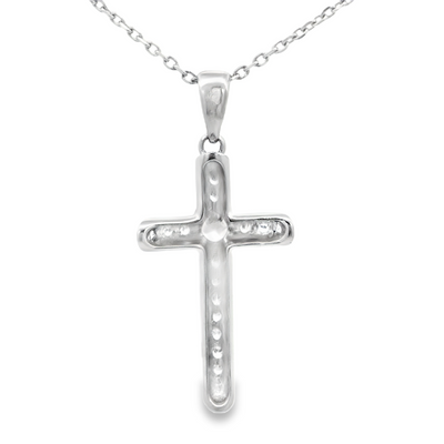 14K PENDENT WHITE 2.9G  CROSS XZ