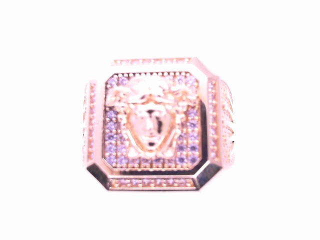 14 KARAT RING SIZE 11.25 WEIGHT: 8.1G : CZ MEDUSA