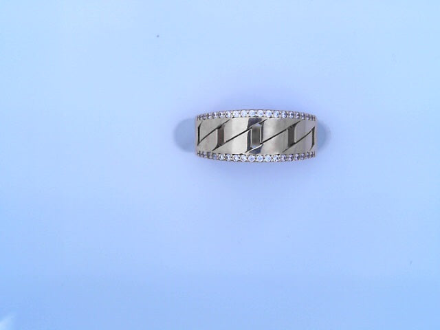 RING 14KR 4.1G FANCY #8 CZ RECTANGLE NEGATIVE SPAC