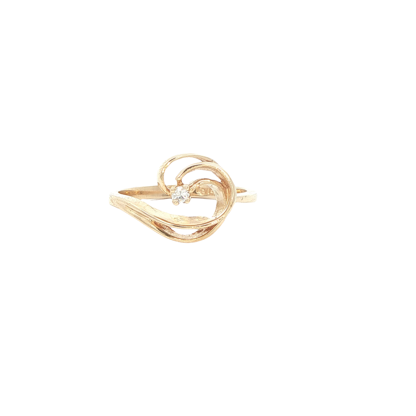 14 KARAT RING SIZE 6 WEIGHT: 2.8G : NATURRAL DIAMO