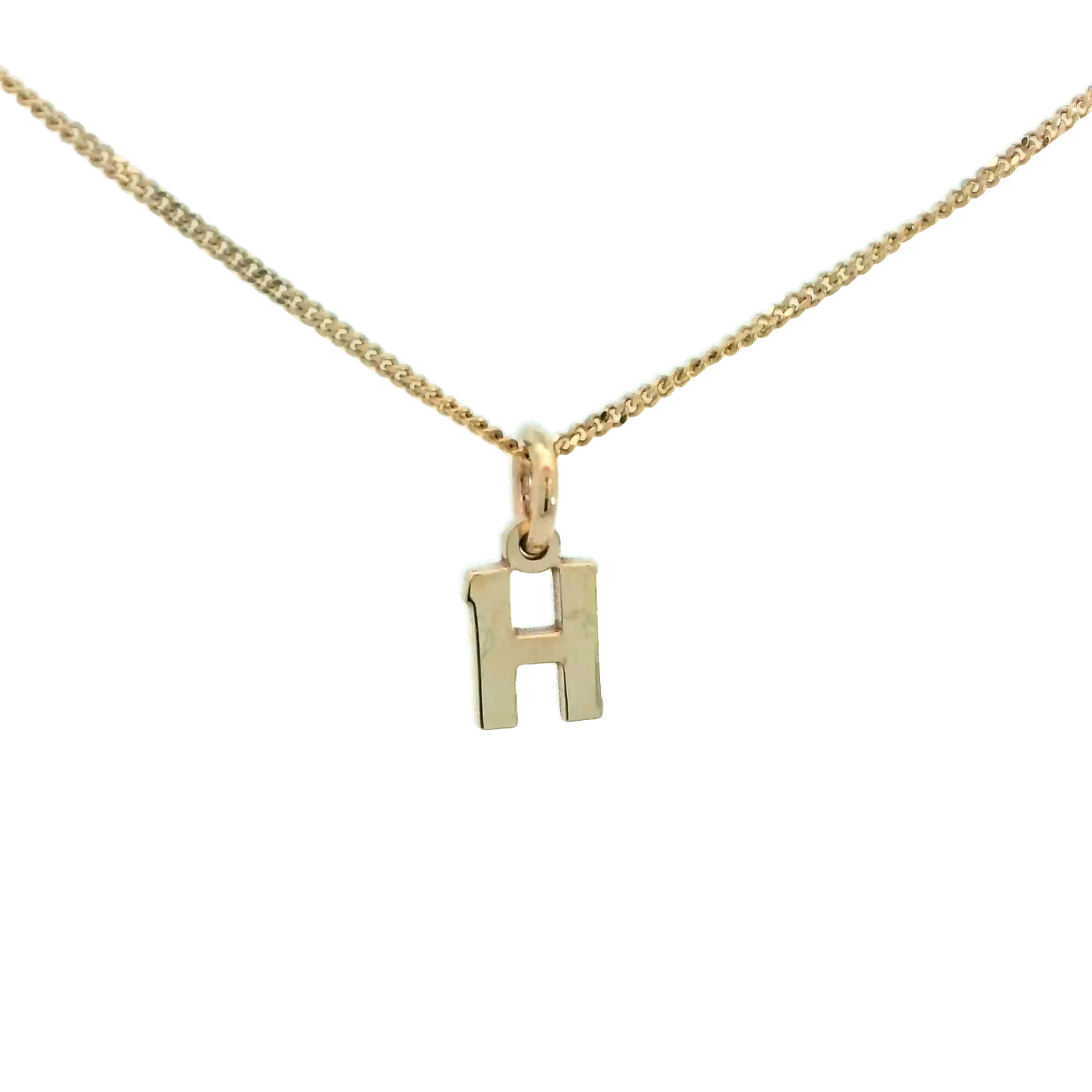 PENDANT 14KP 0.5G LETTER H