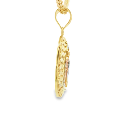 14K  PENDENT  4.1G SAINT ST JUDE DC CUBAN ITAL BOR