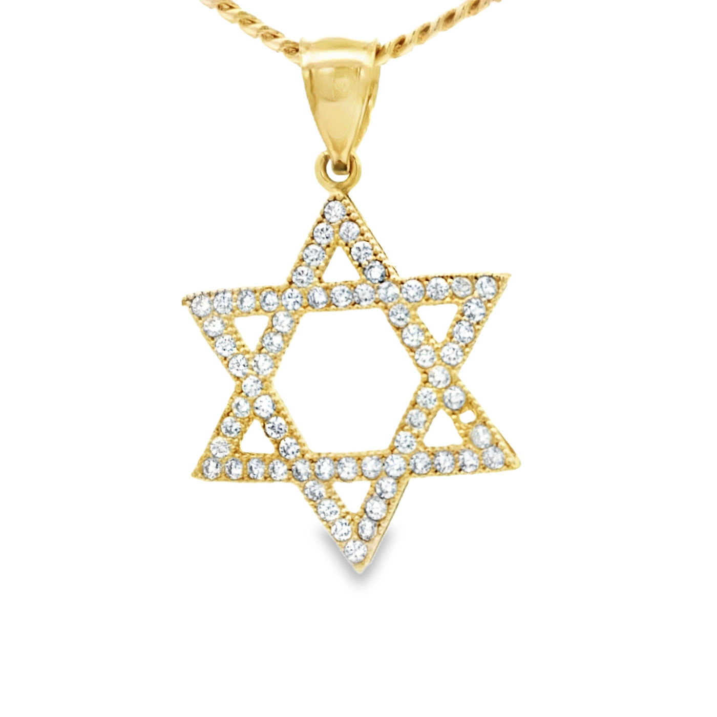 PENDANT 14K 2.2G STAR CZ STAR OF DAVID