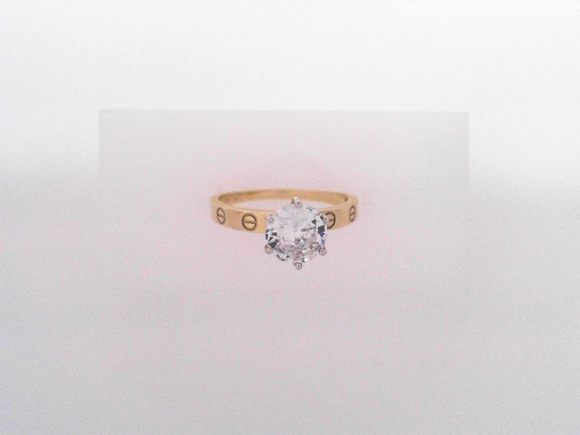 14 KARAT RING SIZE 7 WEIGHT: 2.4G
CZ SOLITAIRE  R