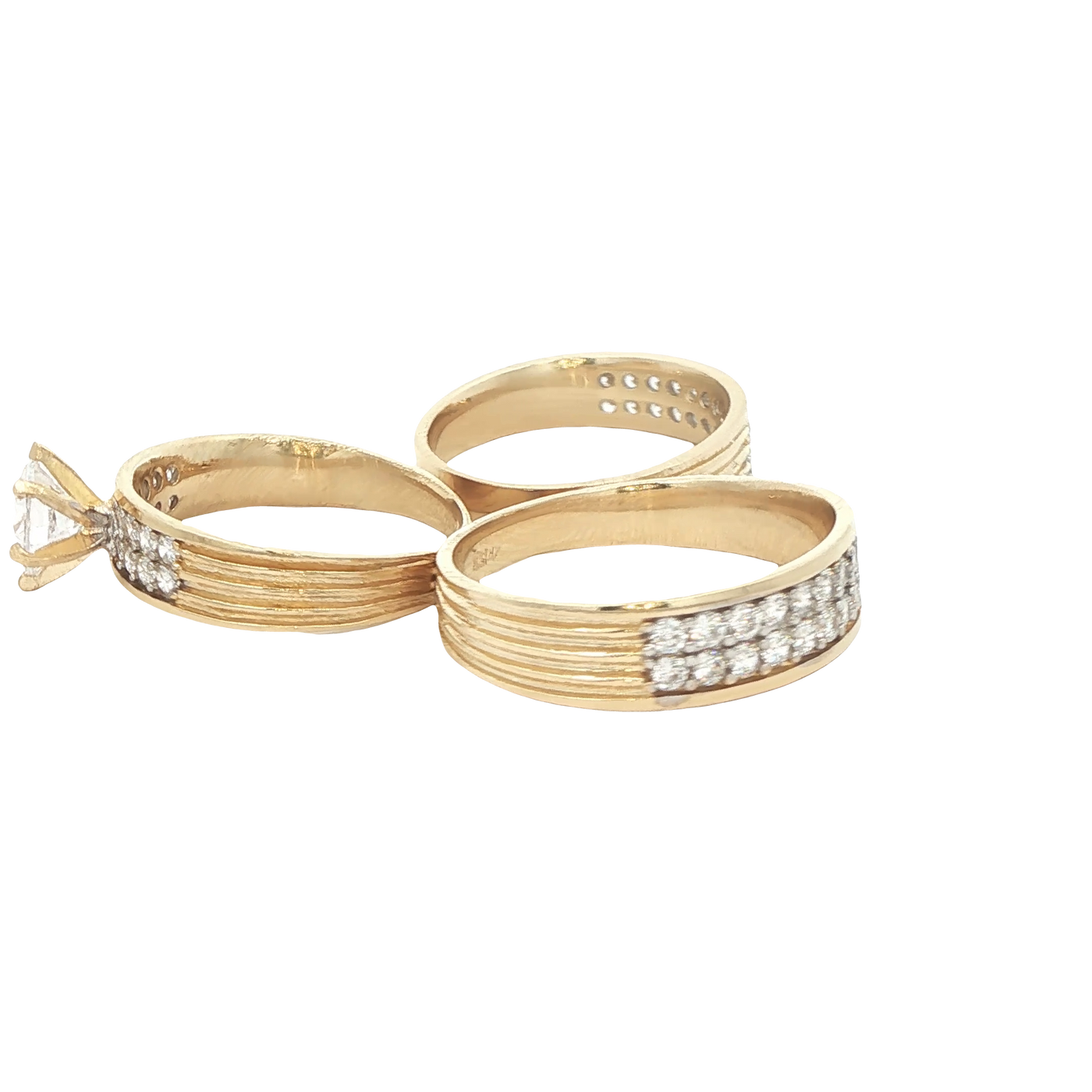 14 KARAT RING SIZE 10 WEIGHT: 3.9G : 5.7MM CZ 2 RO