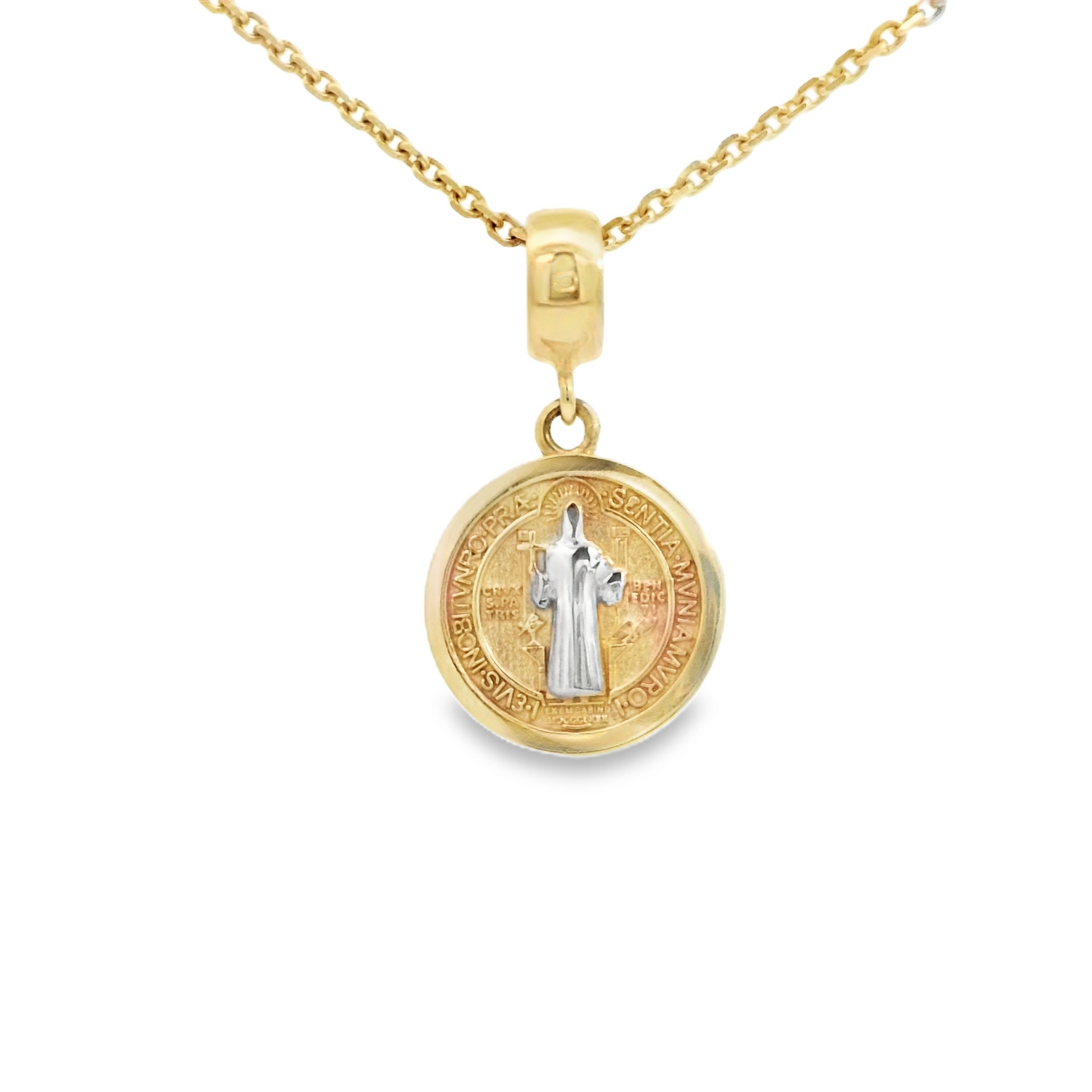 14K PENDANT  1.7G SAINT BENEDITO SMALL ROUND