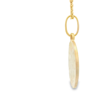 14K PENDANT  MILAGROSA VIRGEN MARY OVAL 1.7G