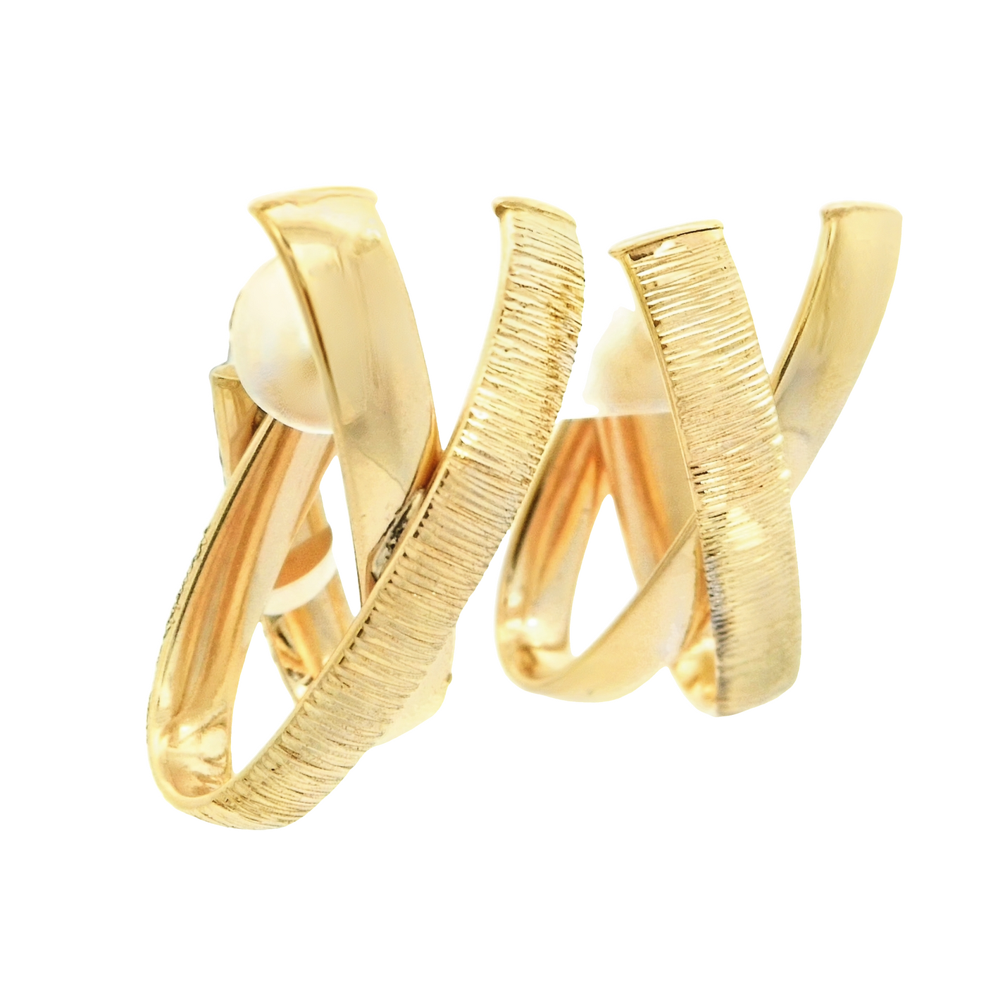 14K X DC POLISHED EARRINGS