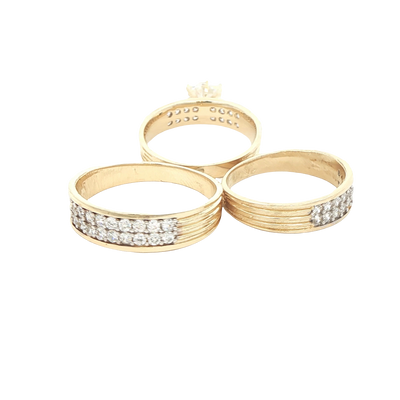 14 KARAT RING SIZE 7.25 WEIGHT: 3.2G : 5.0MM CZ 2